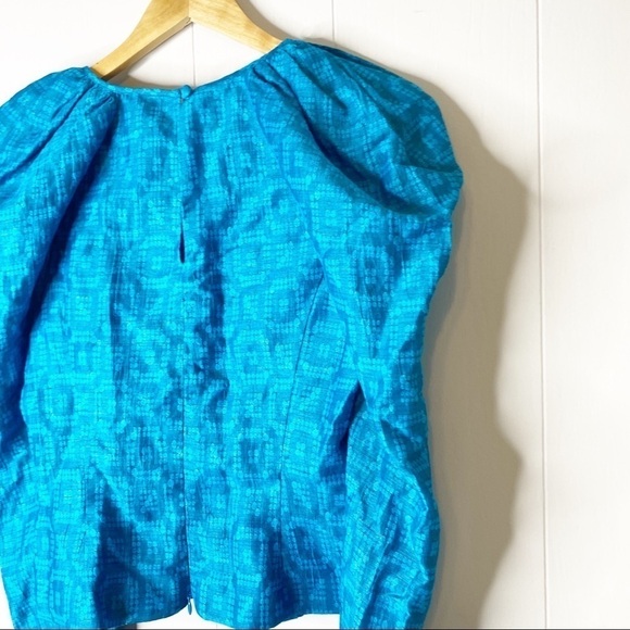 Petersyn Shirt Blue Puff Puffy Long Sleeve Blouse top medium - Picture 4 of 7